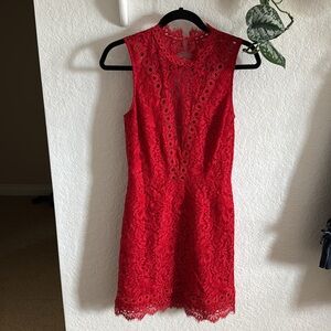 Saylor Free People Red Lace Sleeveless/Backless Dress